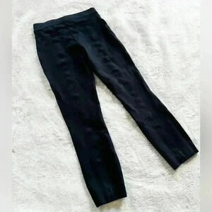 SPANX  Black Back Seam Skinny Ponte Knit Crop Pants Size S/P